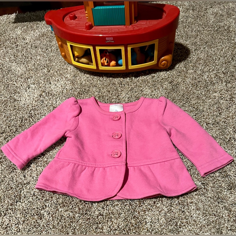 ✅NWOT Small Wonders 0-3 Mos Pink Button Down Top